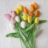 Fleurs de tulipes au crochet
